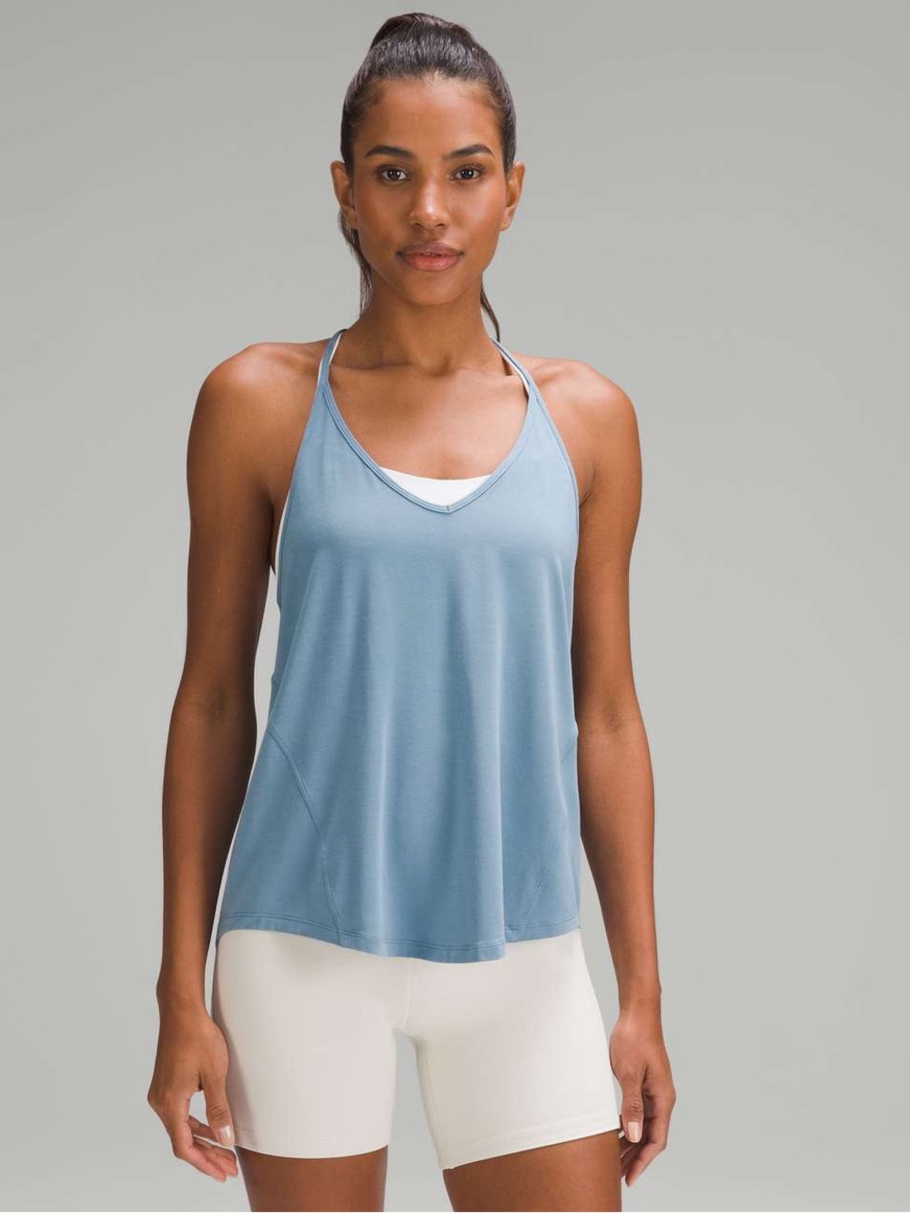 Lululemon Modal-Silk Yoga Tank Top Utility Blue